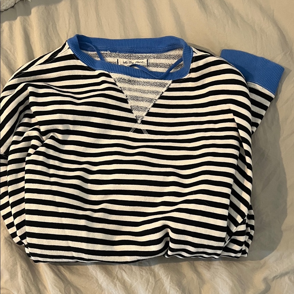 We the Free Classic Striped Oversized Crewneck